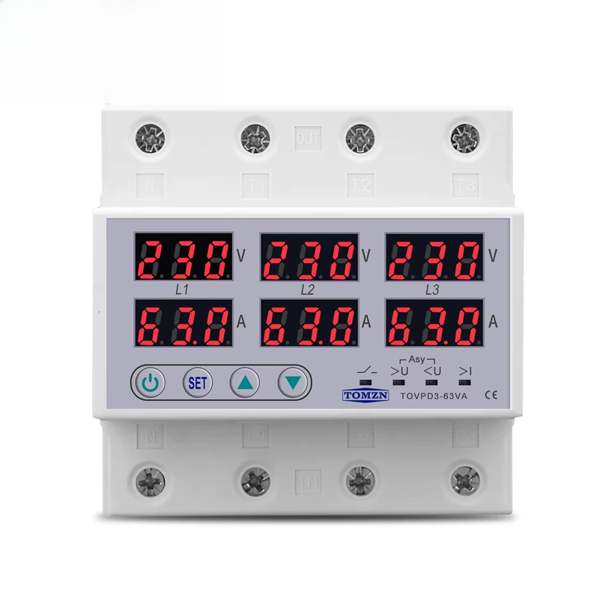 فولتميتر وأميتر ثلاثي الأطوار  - مراجعة Din Rail Circuit Breaker وسعره