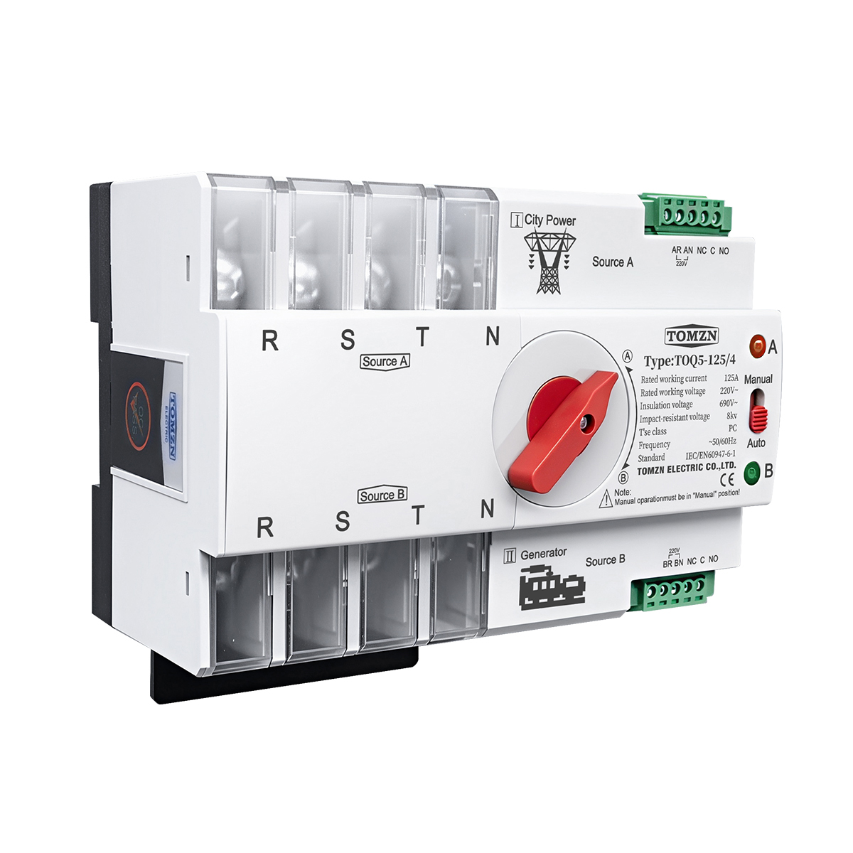 TOMZN مفتاح تحويل تلقائي مزدوج - مراجعة Din Rail Circuit Breaker وسعره