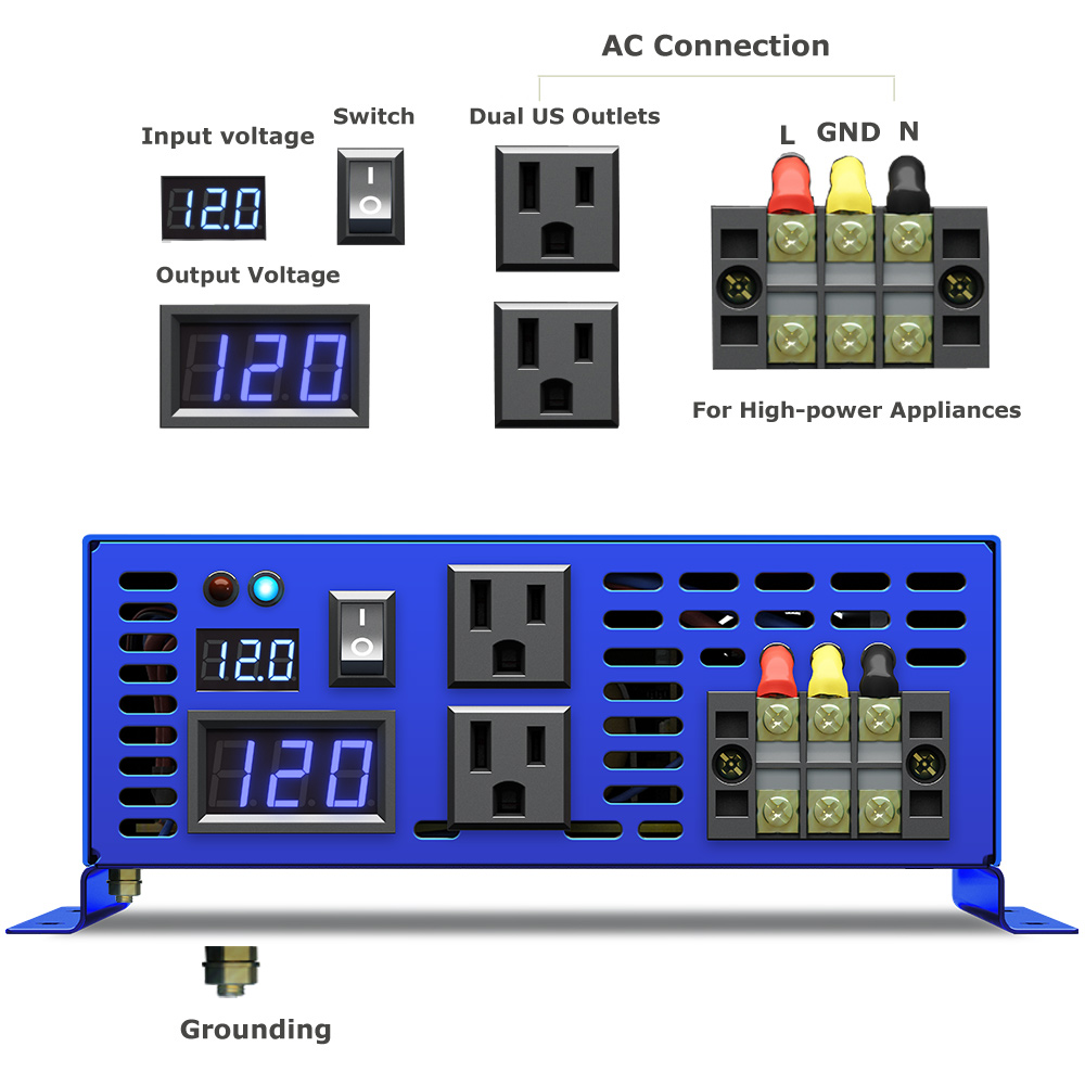 2026 الأكثر مبيعًا WZRELB 3000 - مراجعة Pure Sine Wave Inverter وسعره