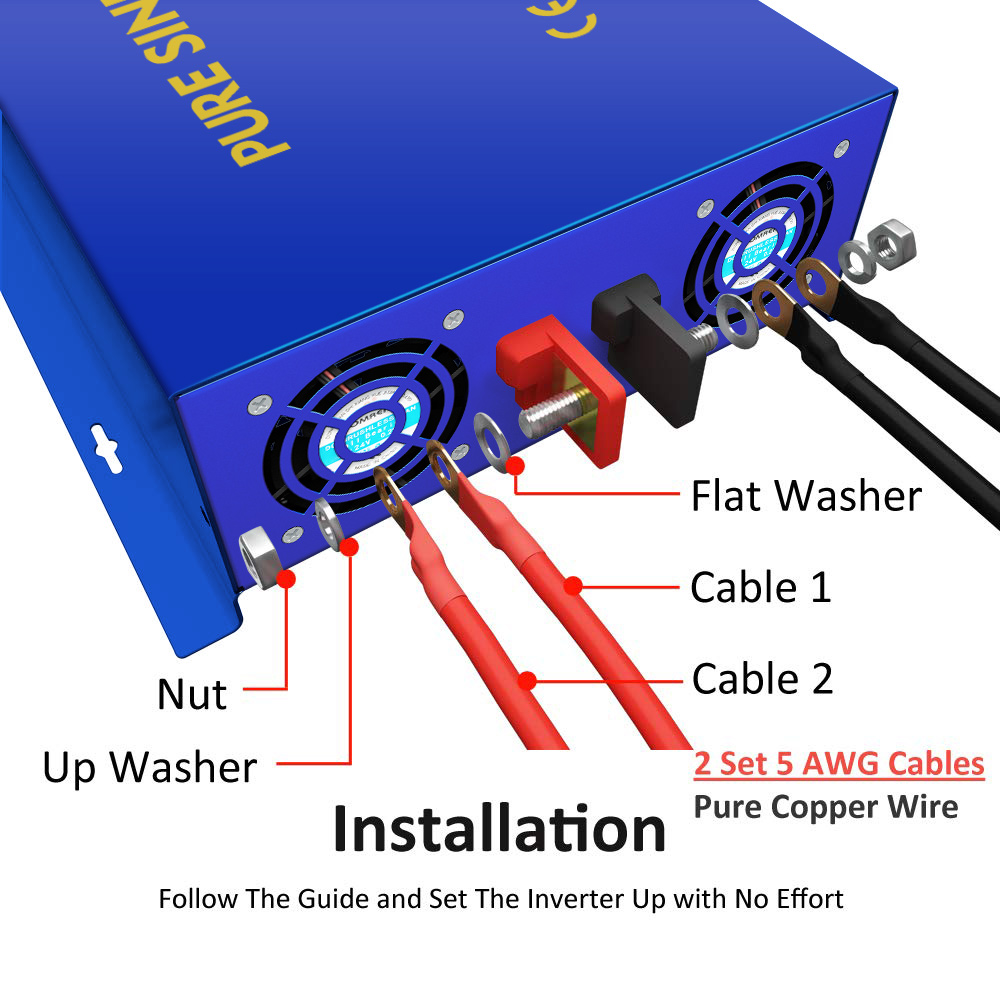 2026 الأكثر مبيعًا WZRELB 3000 - مراجعة Pure Sine Wave Inverter وسعره