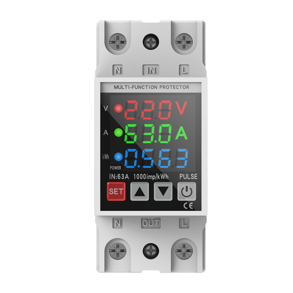 جهاز حماية رقمي ثلاثي الشاشات  - مراجعة Din Rail Circuit Breaker وسعره
