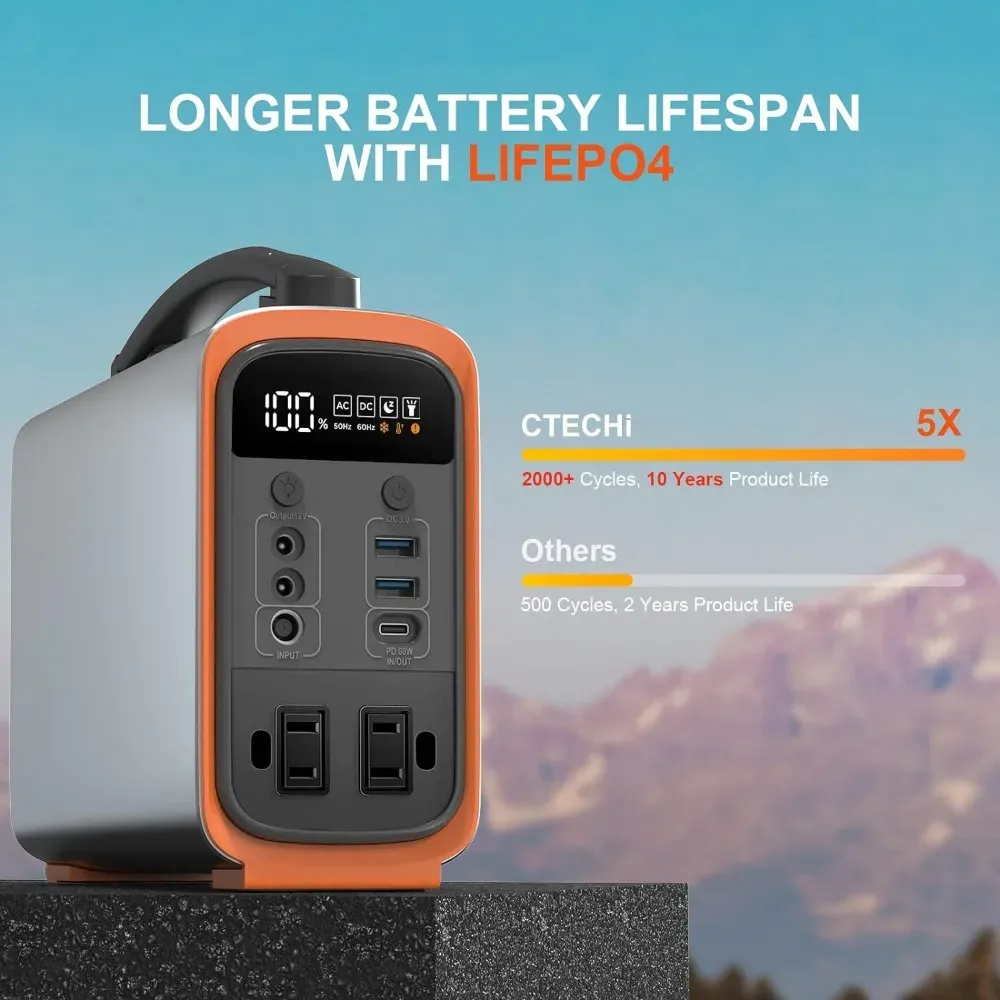 محطة طاقة محمولة Lifepo4 بقدرة - مراجعة Portable Power Station وسعره