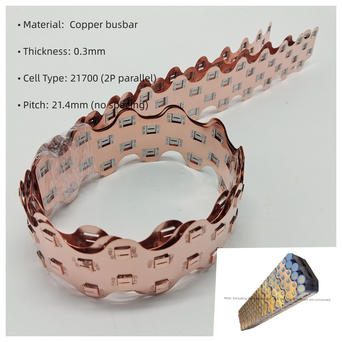 شريط نحاسي على شكل W رقم 21700 - مراجعة Bus Bar Copper وسعره
